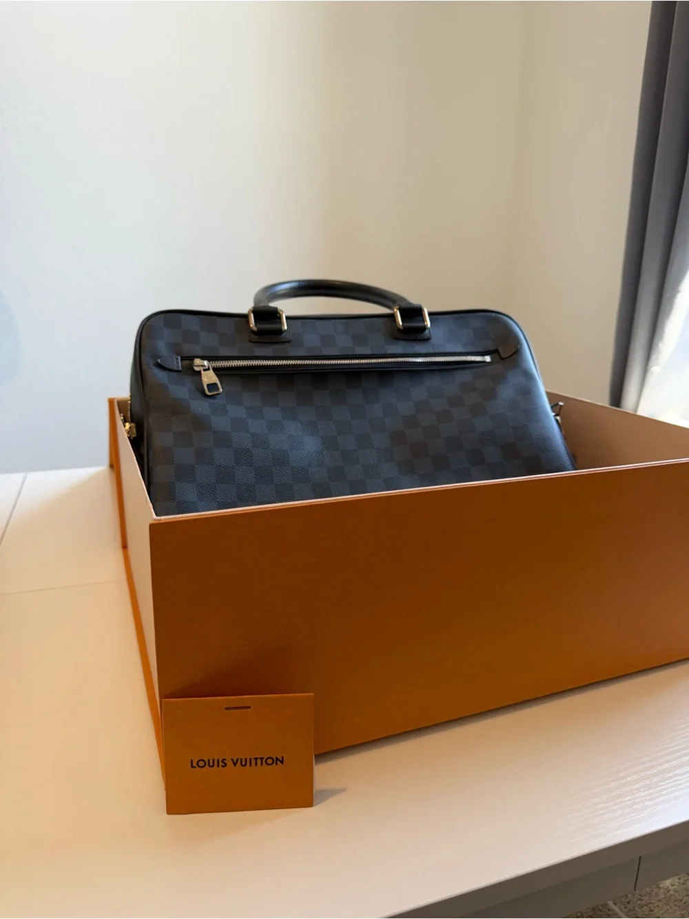 Louis Vuitton Orange Box with Black Logo